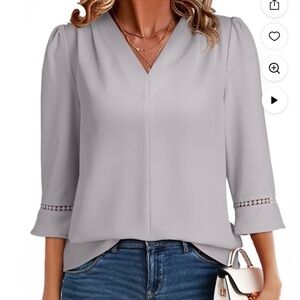 Elegant Gray Women's Top